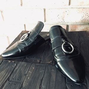 Black loafers